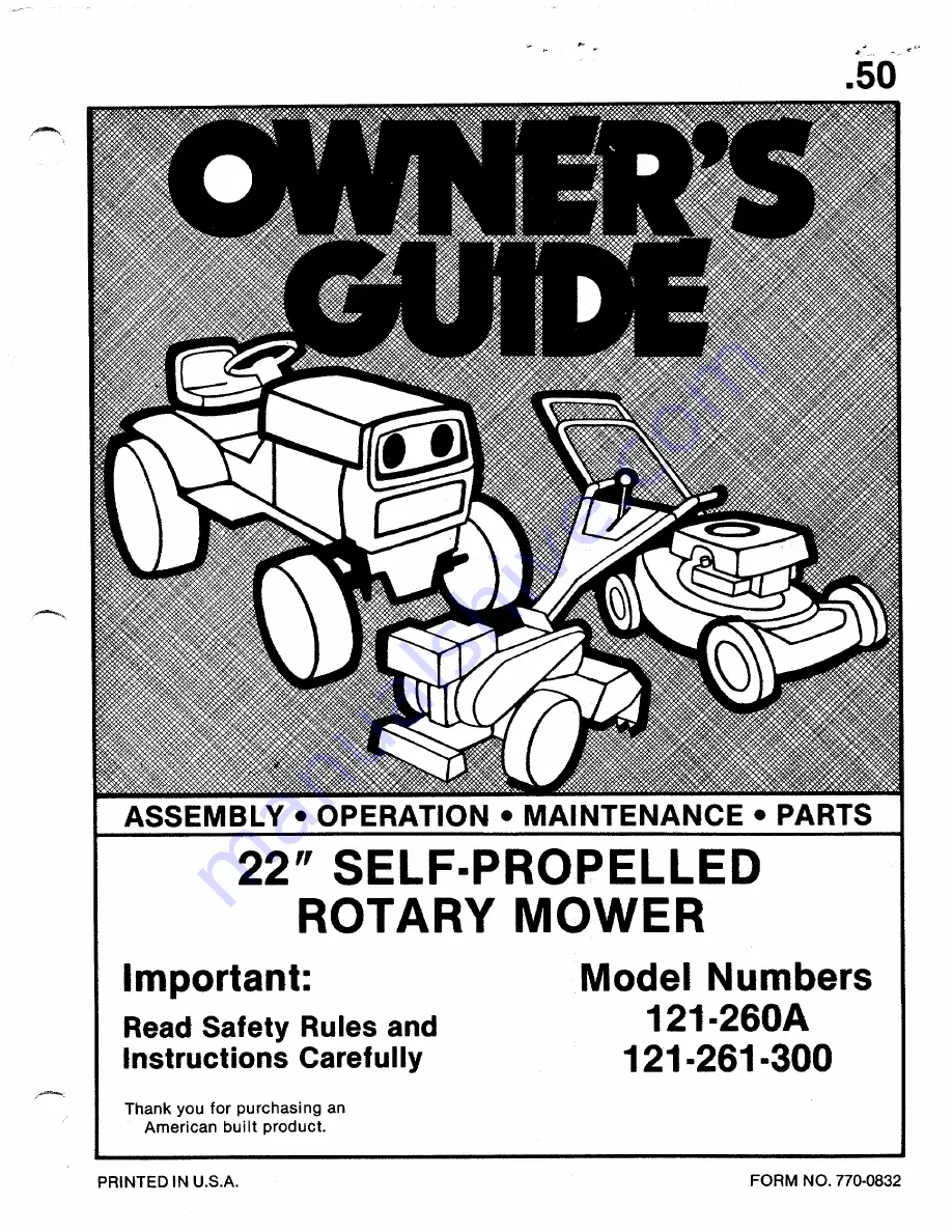 MTD 121-260A Owner'S Manual Download Page 1