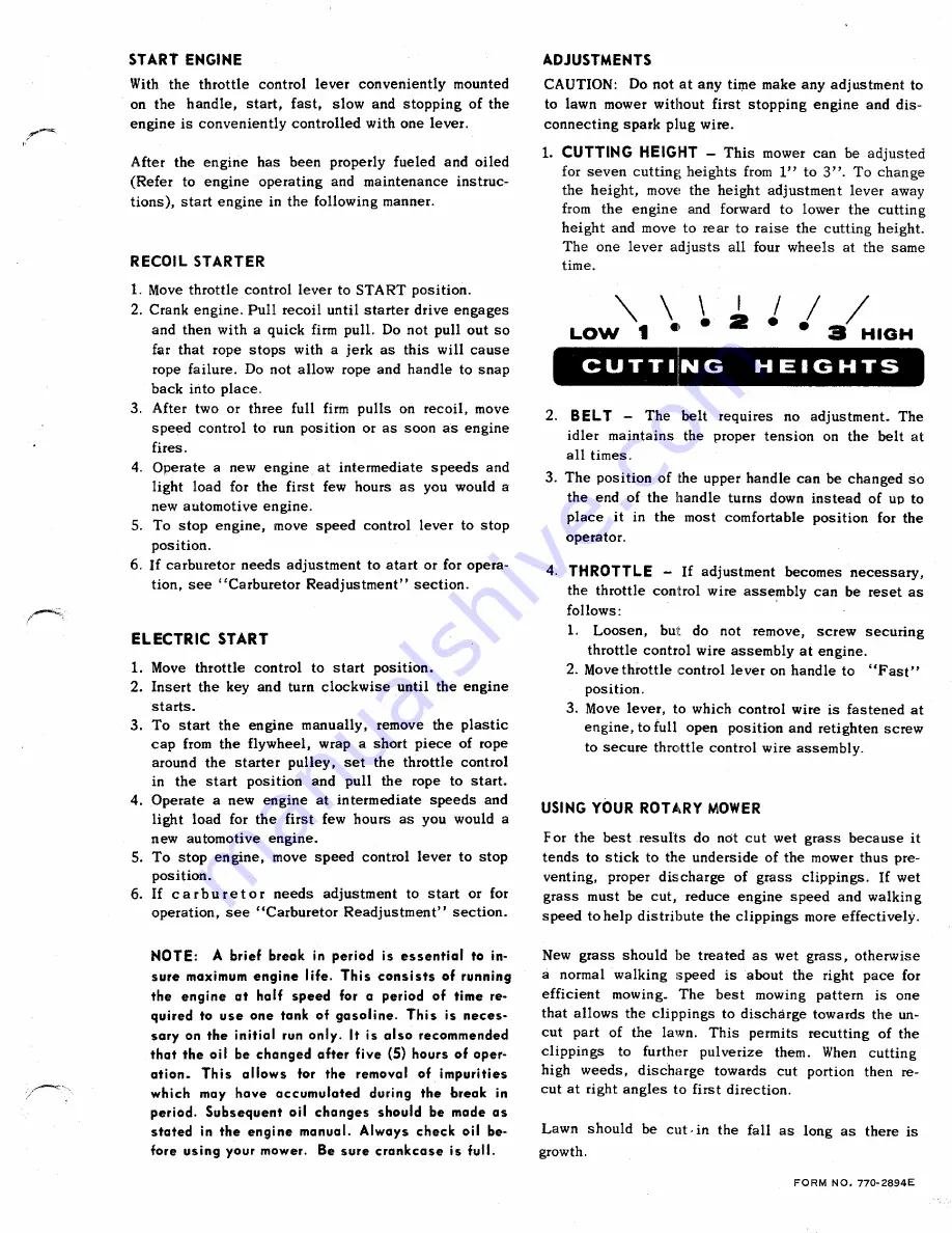 MTD 121-290 Owner'S Manual Download Page 5