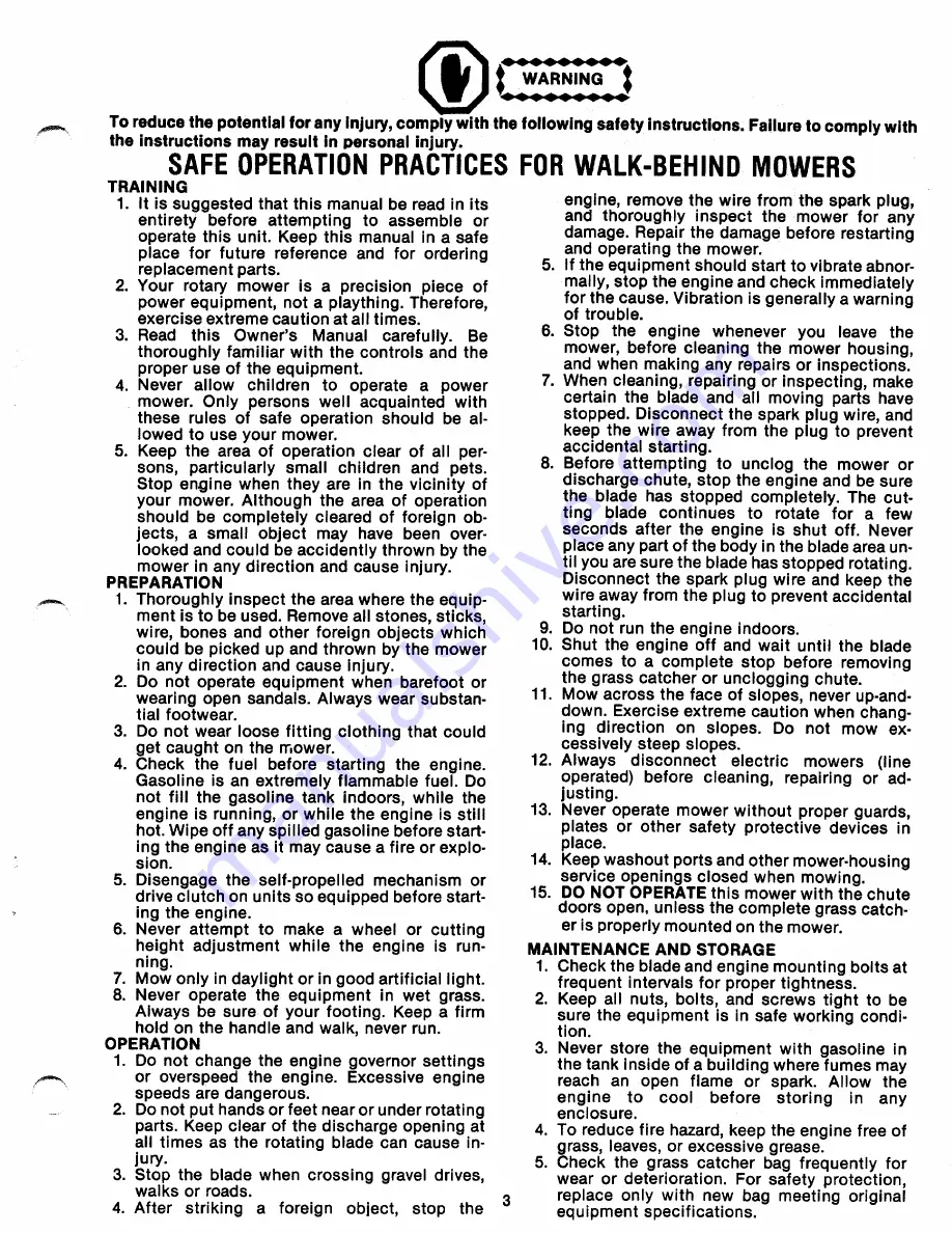 MTD 121-343A Owner'S Manual Download Page 3