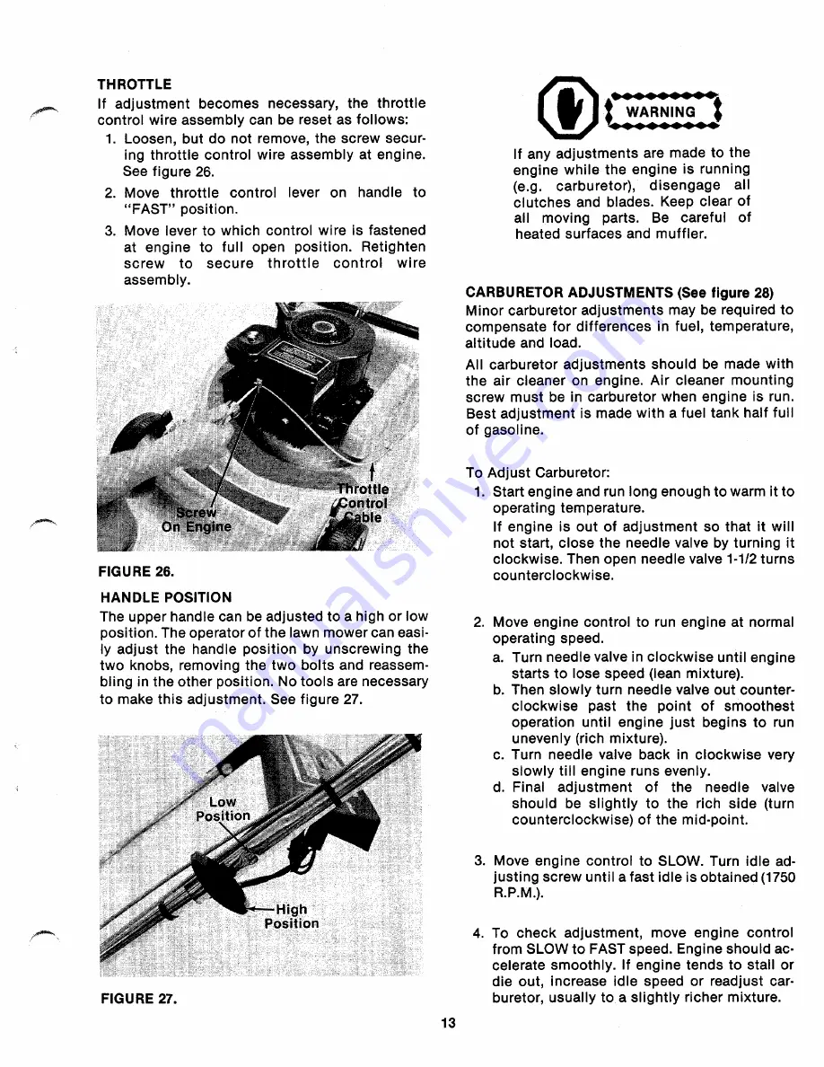 MTD 121-343A Owner'S Manual Download Page 13