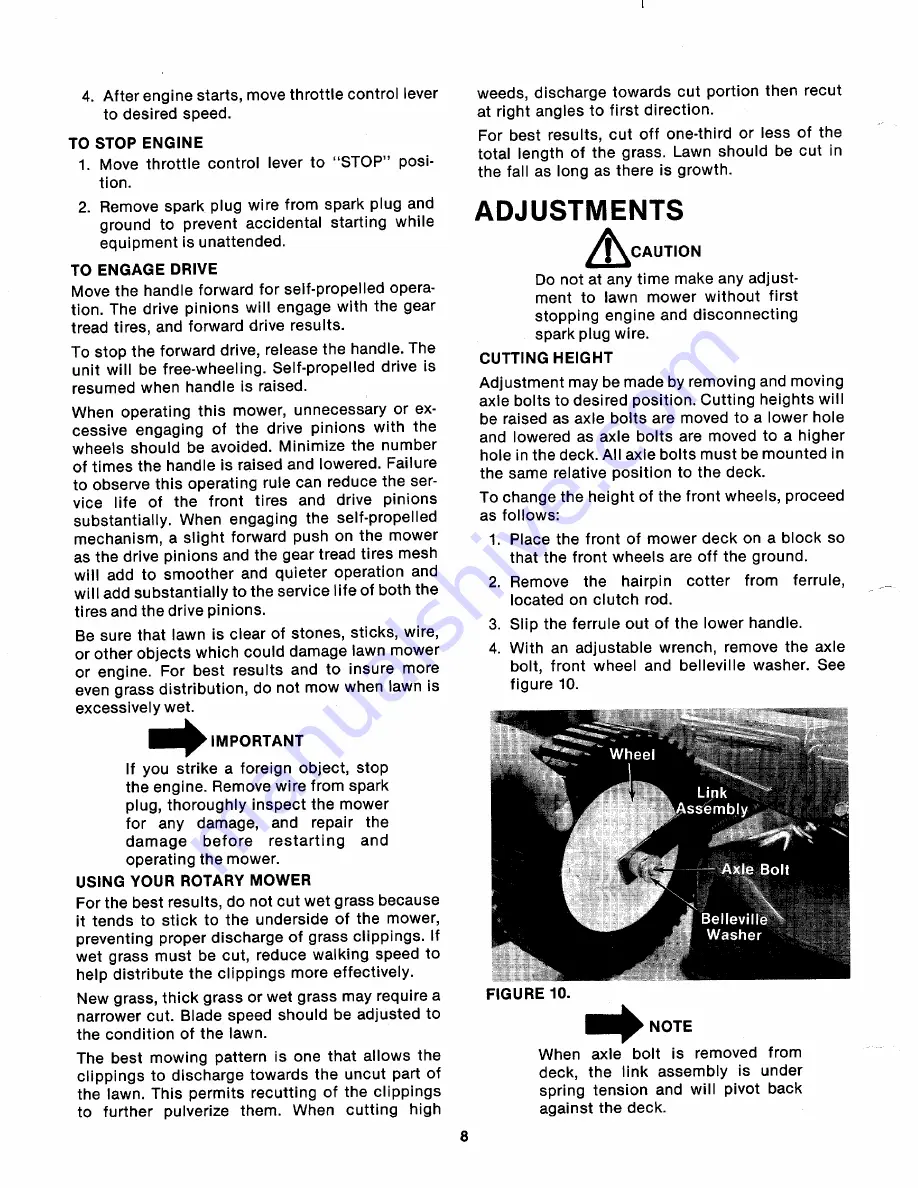 MTD 122-260-120 Owner'S Manual Download Page 8