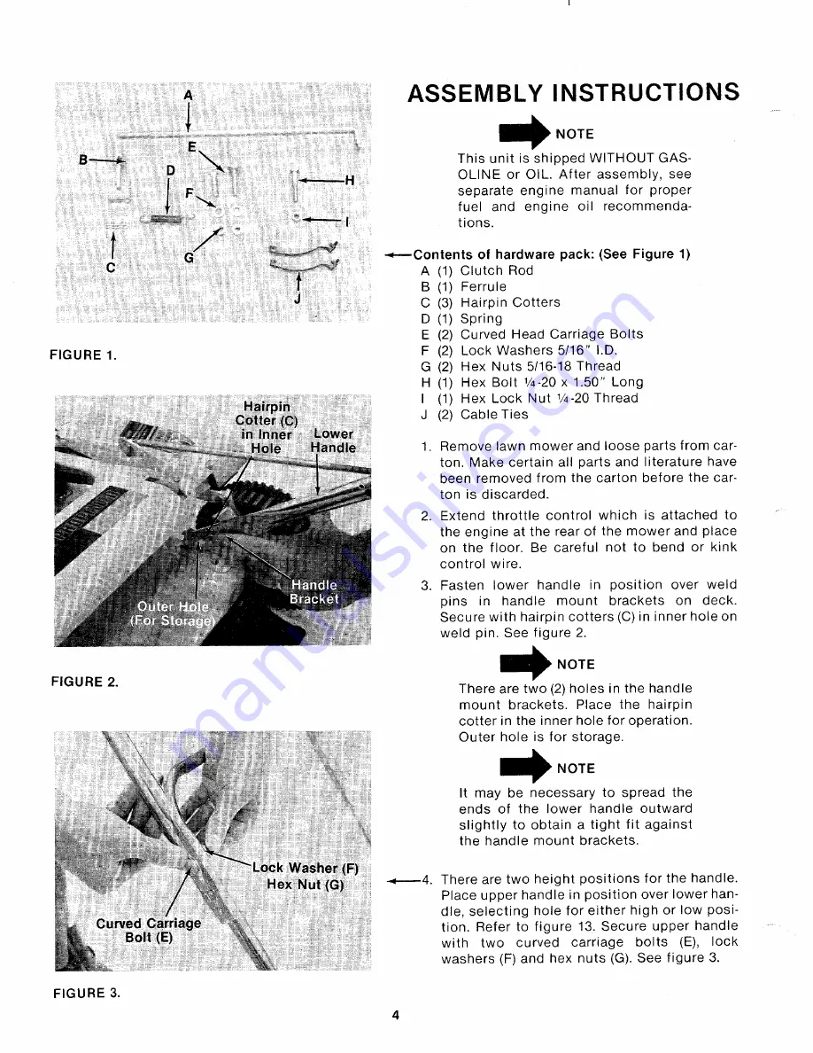 MTD 122-270A Owner'S Manual Download Page 4