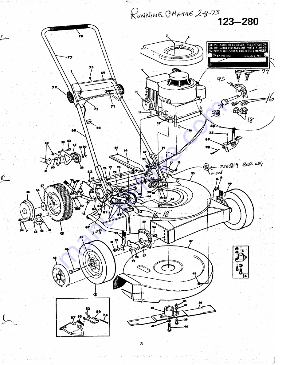 MTD 123-280 Operating/Service Instructions Manual Download Page 12