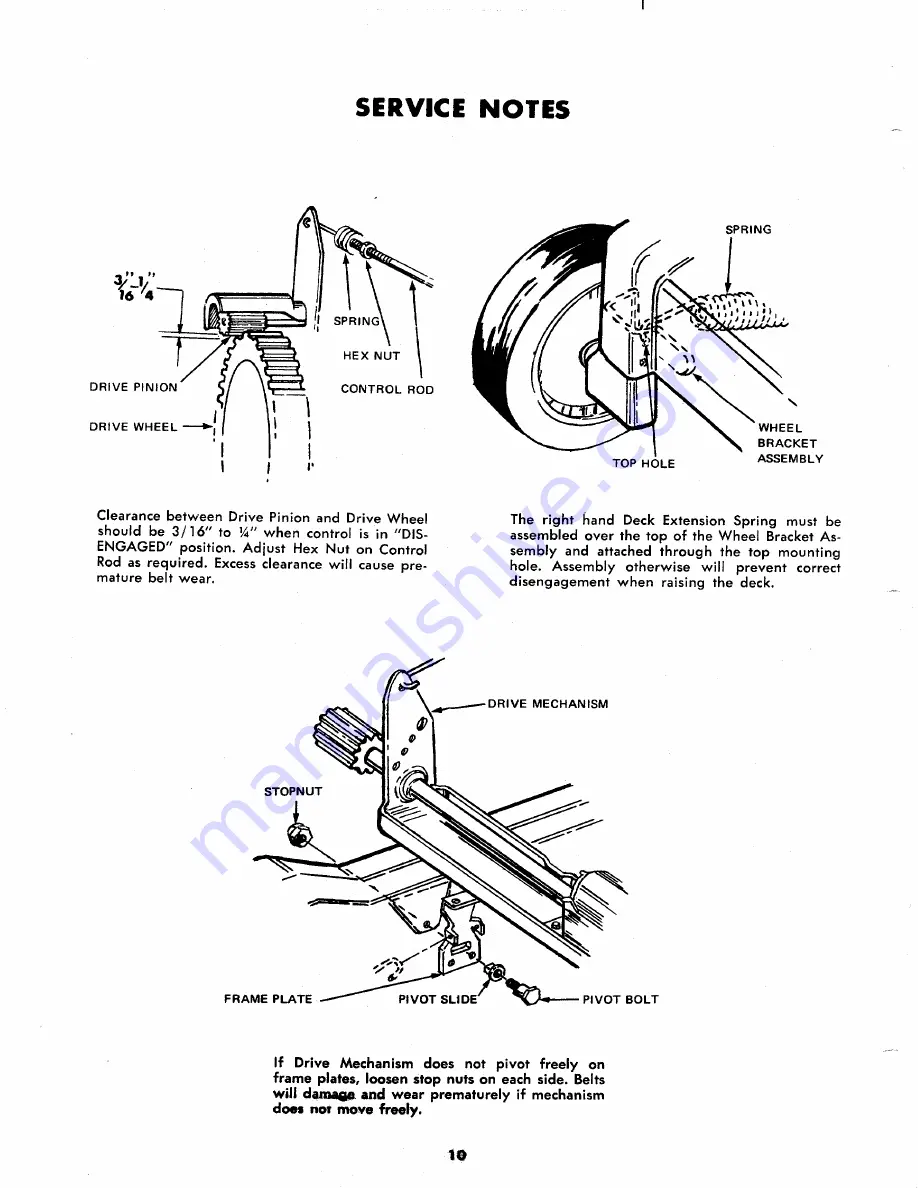 MTD 123-570 Operating/Service Instructions Manual Download Page 10