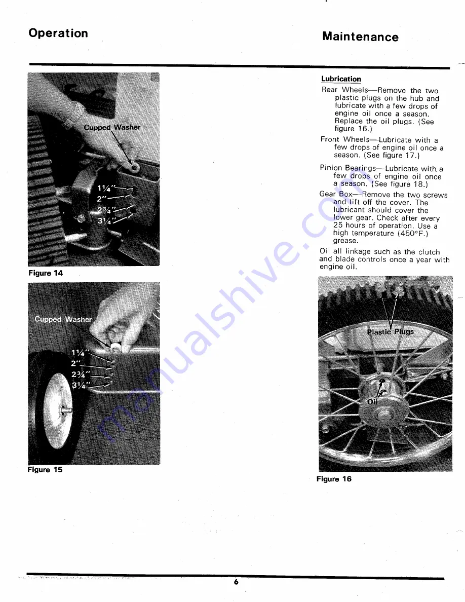 MTD 125-550A Owner'S Operating Service Instruction Manual Download Page 6