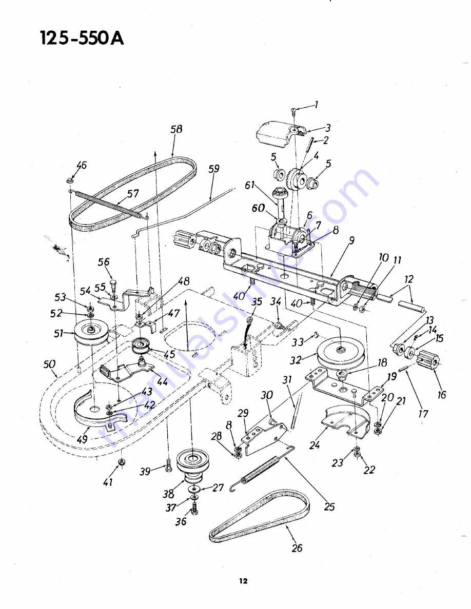 MTD 125-550A Owner'S Operating Service Instruction Manual Download Page 12