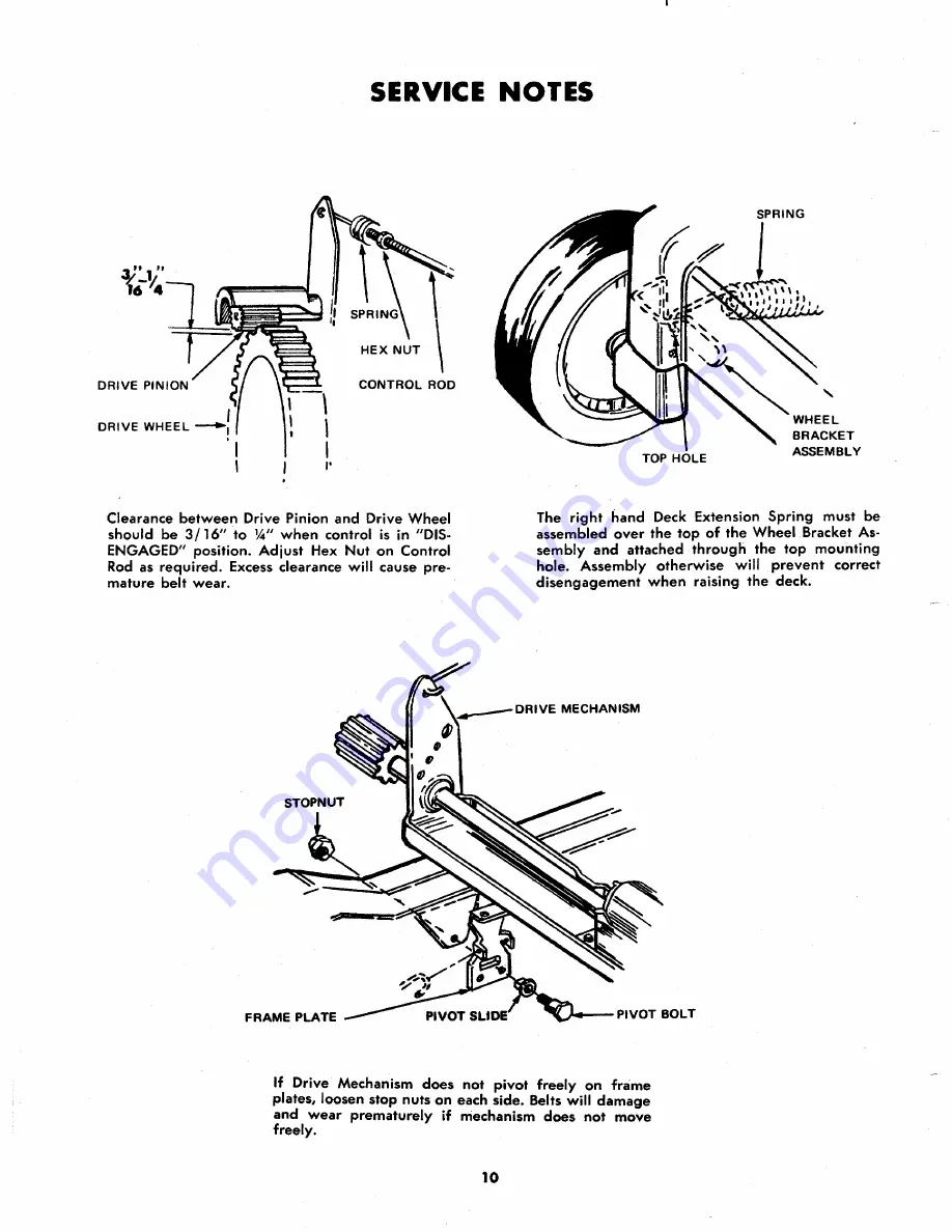 MTD 125-570A Owner'S Operating Service Instruction Manual Download Page 10