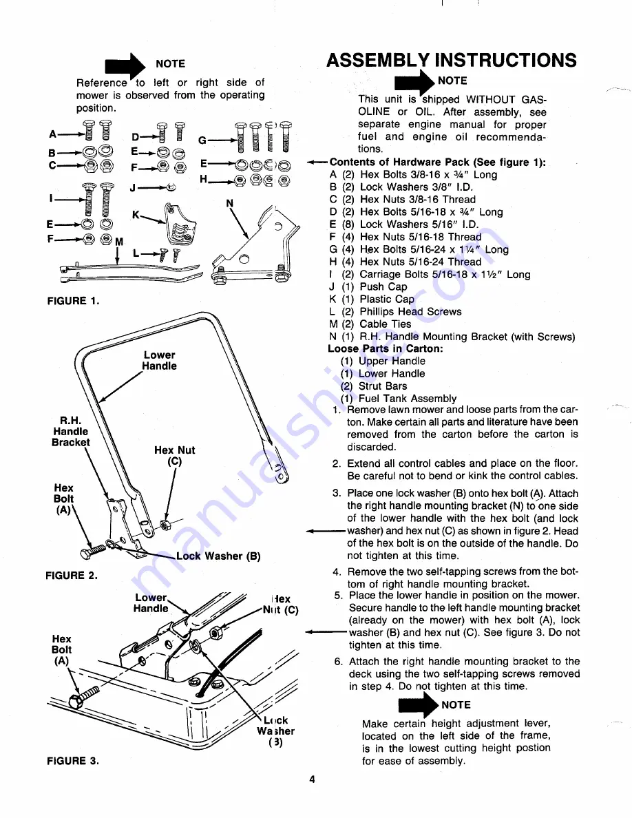 MTD 12560C Owner'S Manual Download Page 4