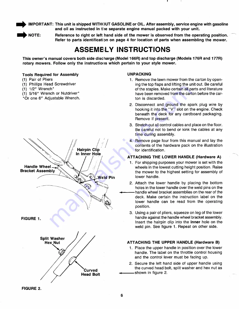 MTD 128-166R401 Owner'S Manual Download Page 6