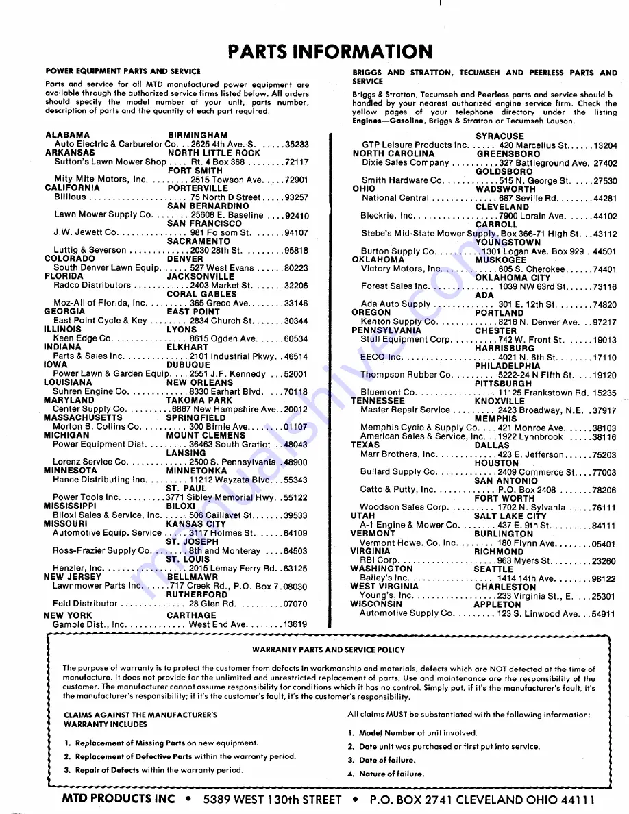 MTD 129-250-300 Owner'S Manual Download Page 15