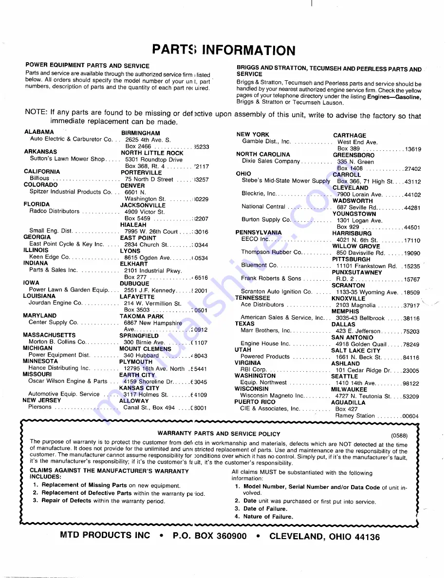 MTD 129-466B000 Owner'S Manual Download Page 28