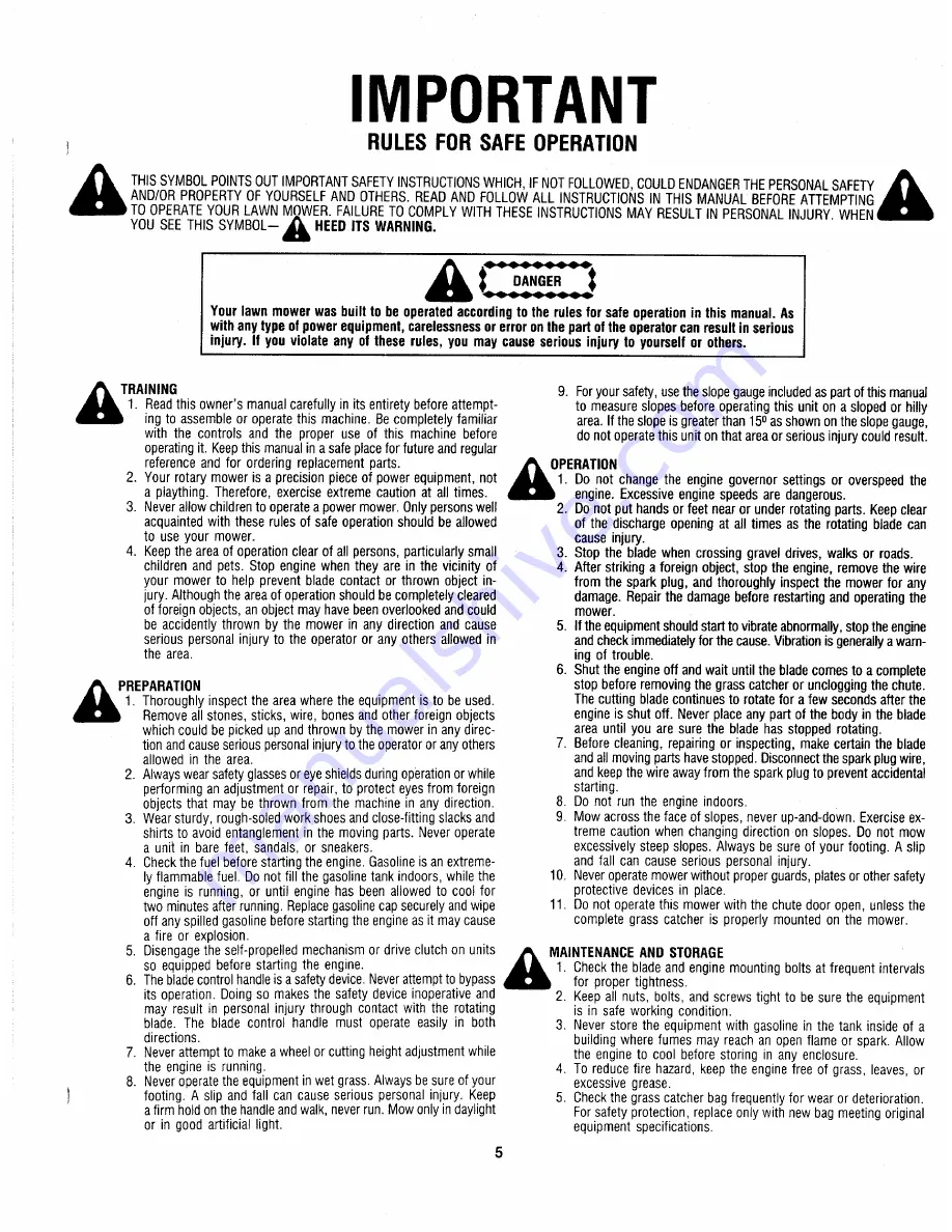 MTD 129-826R401 Owner'S Manual Download Page 5