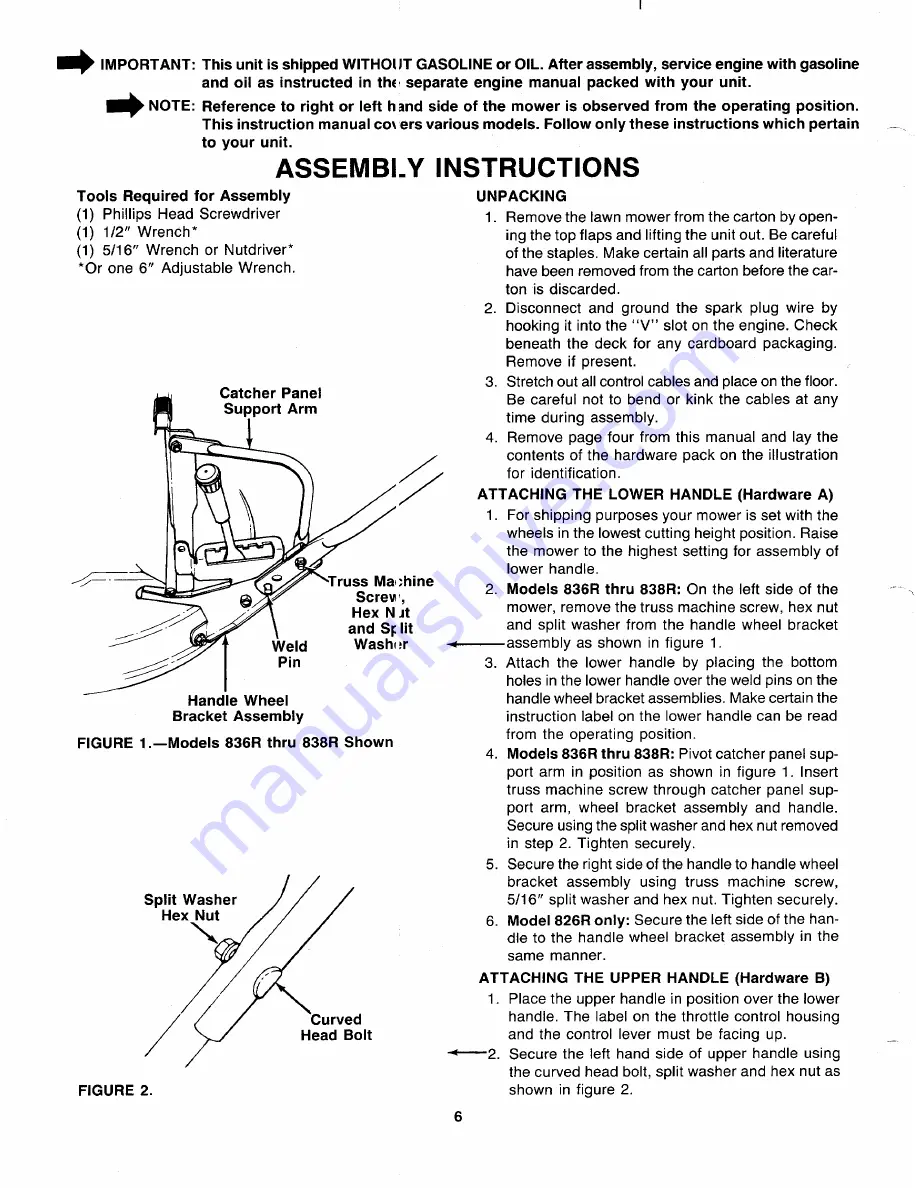 MTD 129-826R401 Owner'S Manual Download Page 6