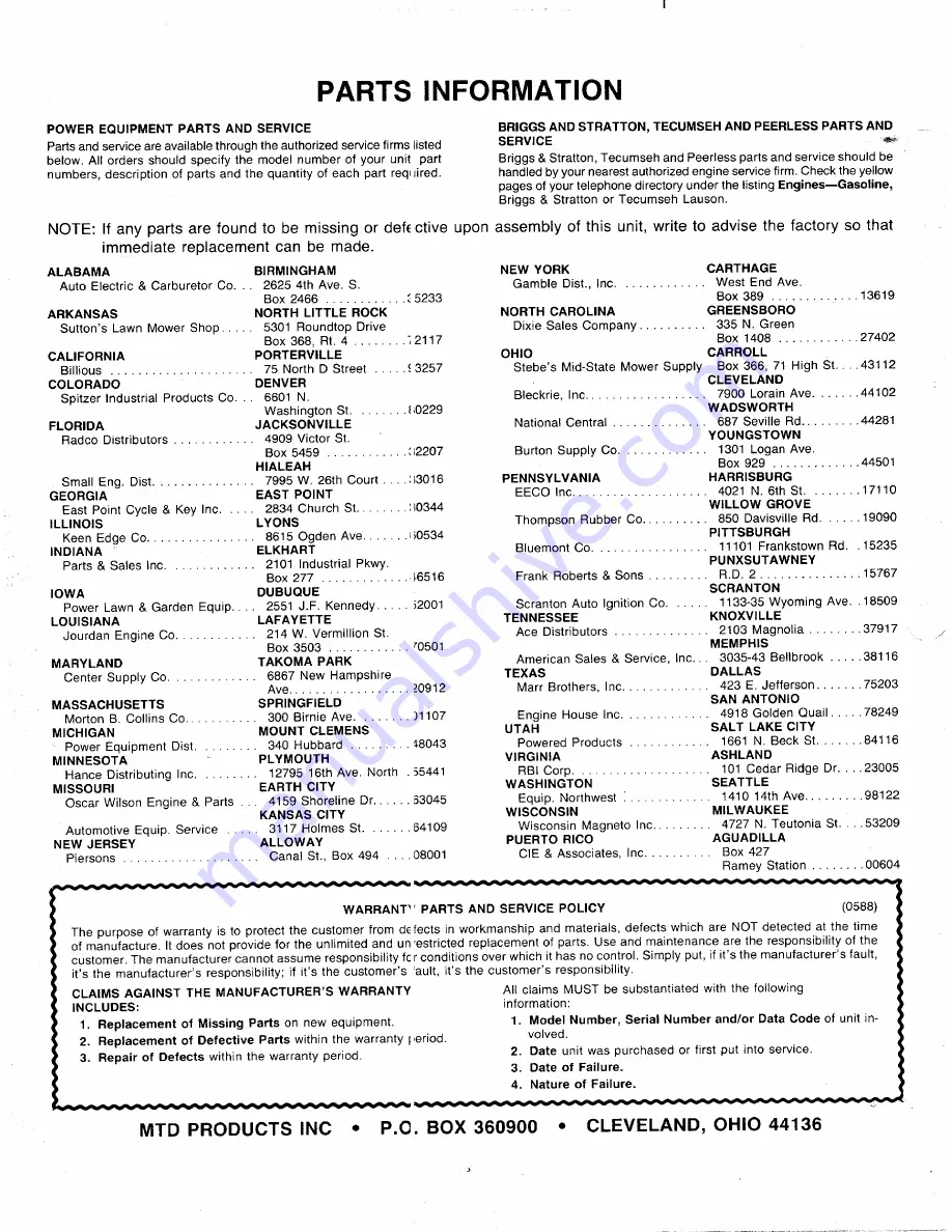 MTD 129-826R401 Owner'S Manual Download Page 28