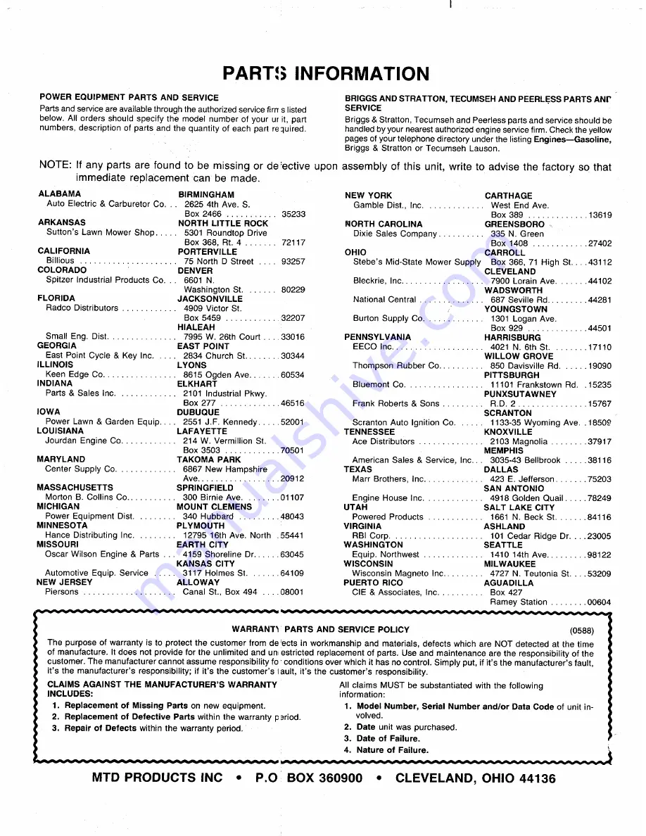 MTD 129-836B401 Owner'S Manual Download Page 24