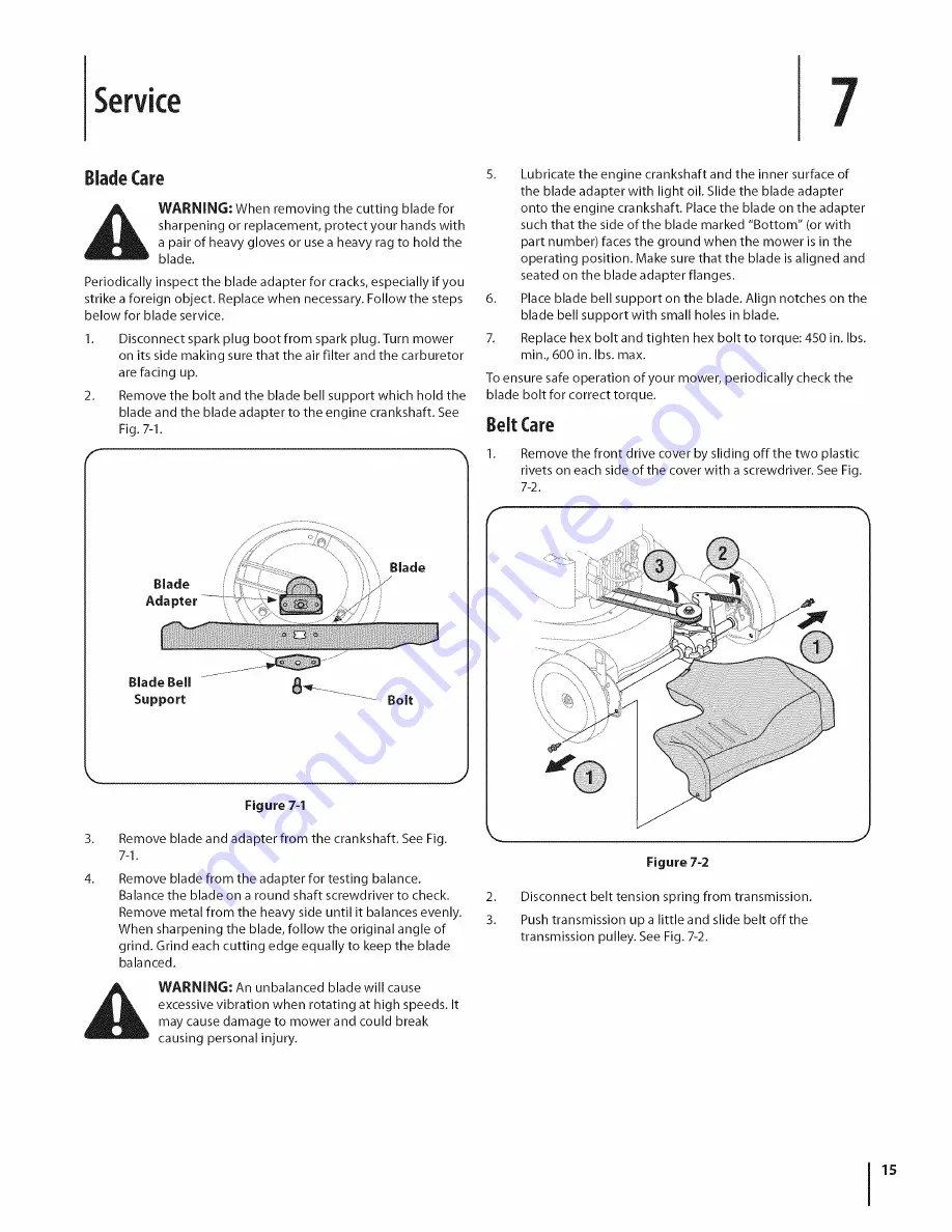 MTD 12A-264A000 Operator'S Manual Download Page 15