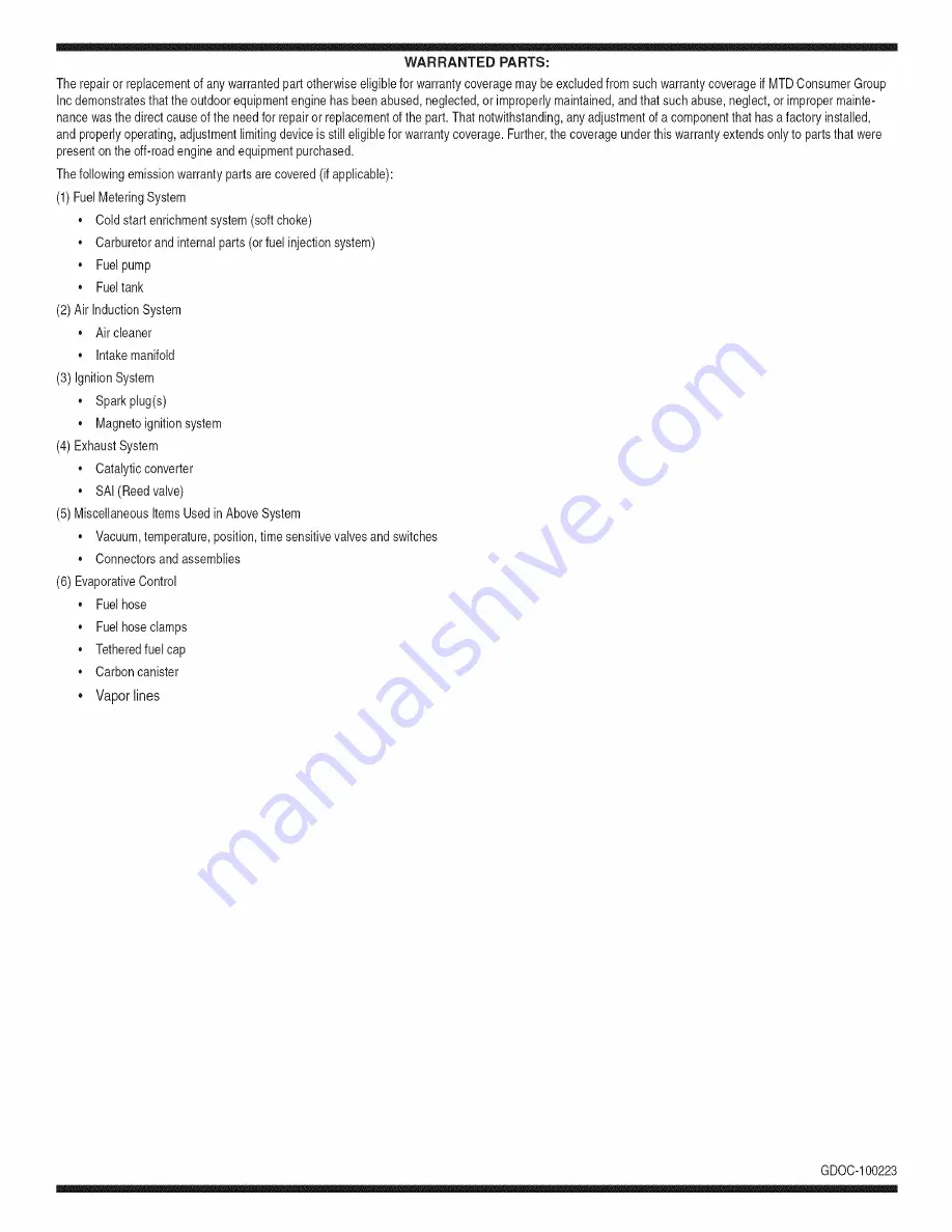 MTD 12A-26JC006 Operator'S Manual Download Page 27