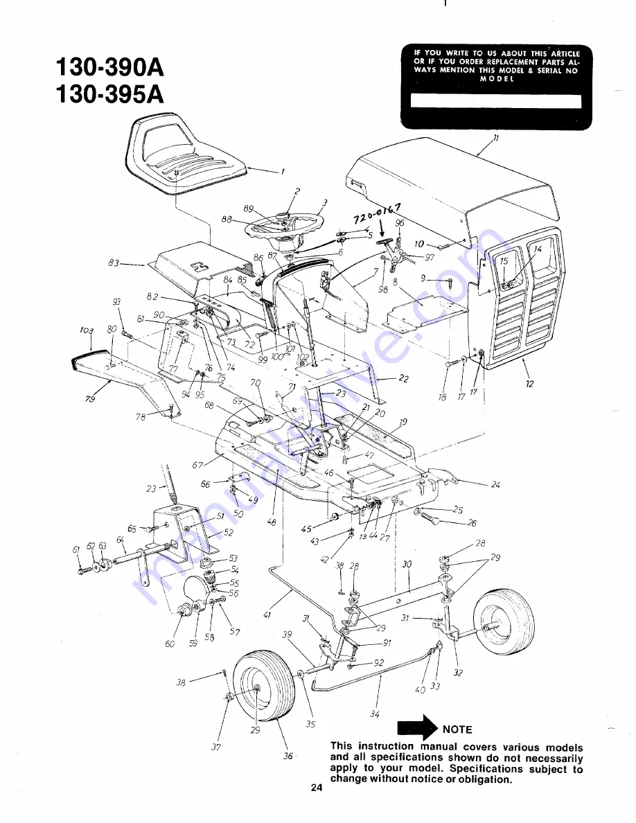 MTD 130-390A Owner'S Manual Download Page 24