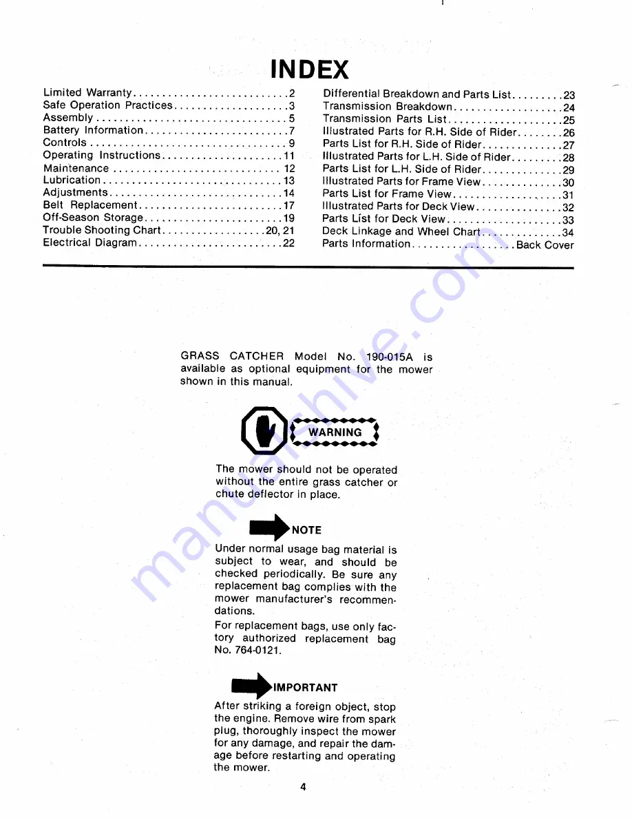 MTD 130-485A Owner'S Manual Download Page 4