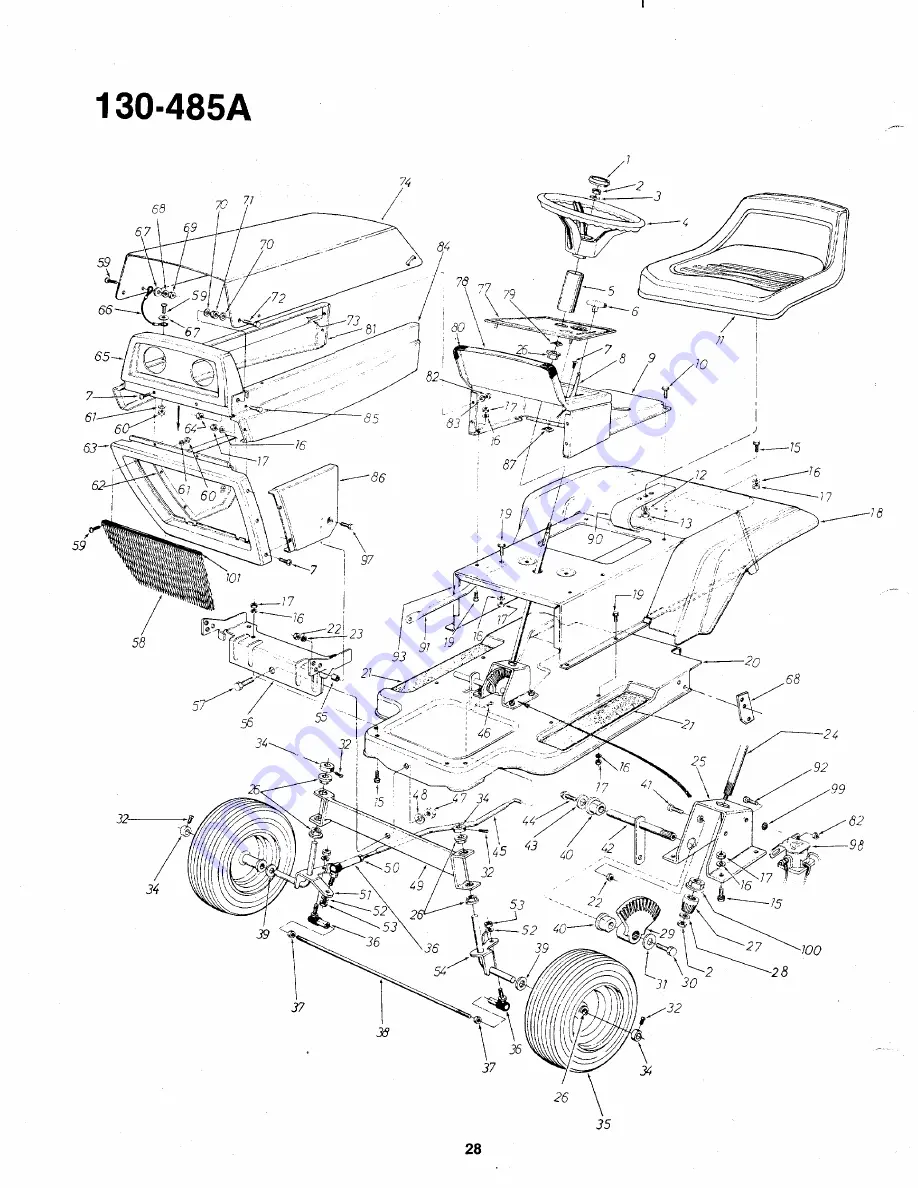 MTD 130-485A Owner'S Manual Download Page 28