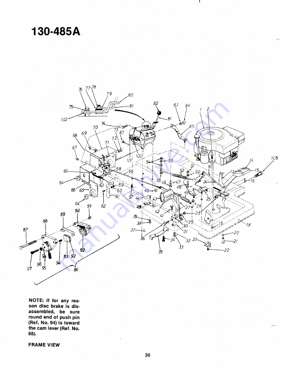 MTD 130-485A Owner'S Manual Download Page 30