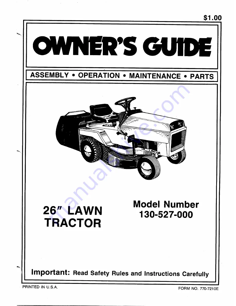 MTD 130-527-000 Owner'S Manual Download Page 1