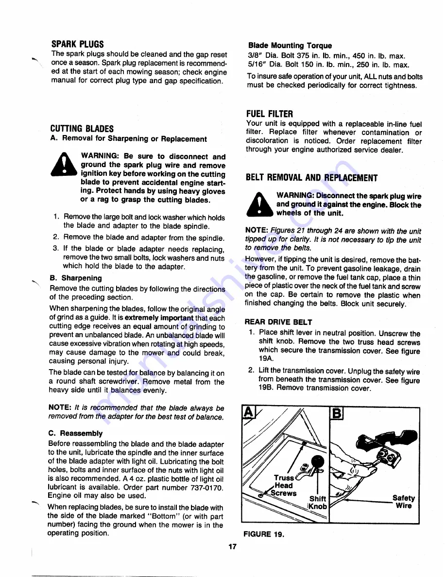 MTD 130-660-000 Owner'S Manual Download Page 17