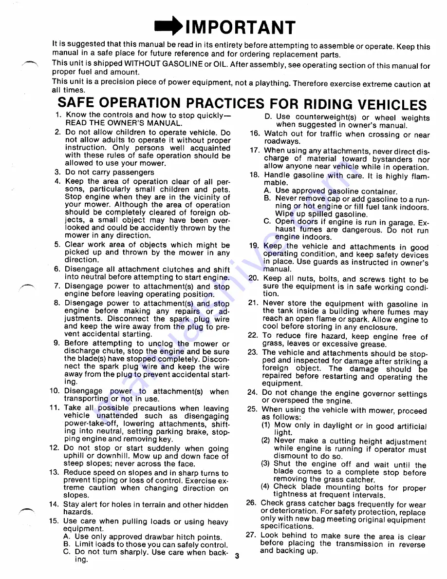 MTD 130-760A Owner'S Manual Download Page 3