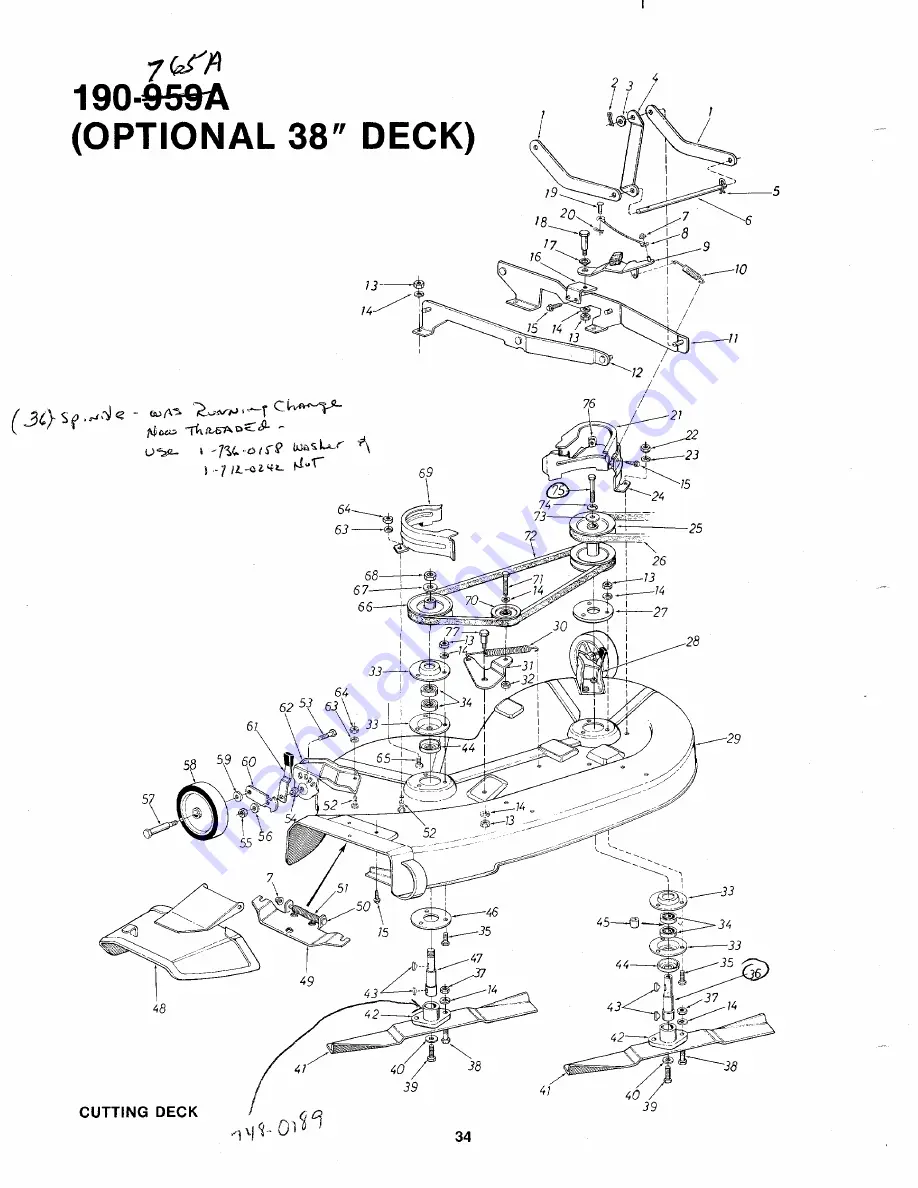 MTD 130-760A Owner'S Manual Download Page 34