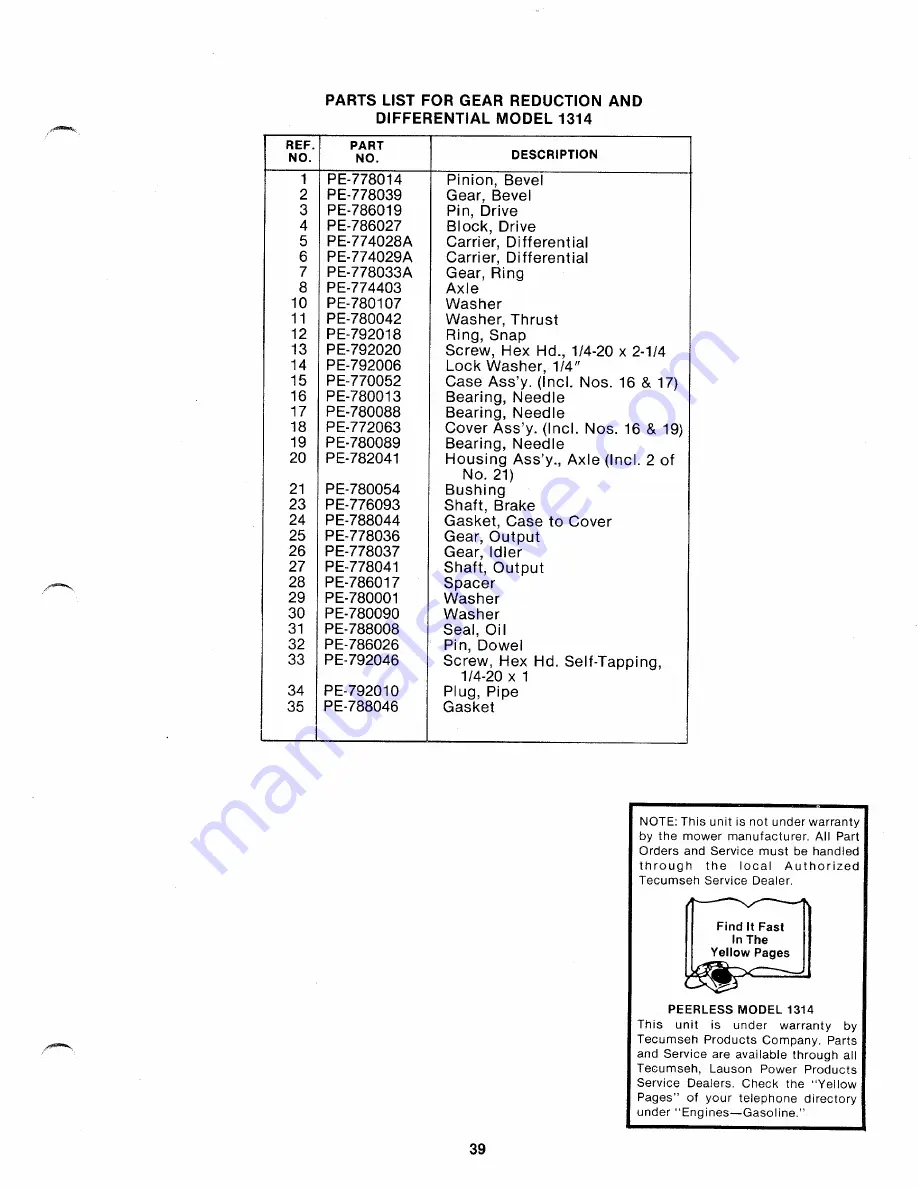 MTD 130-760A Owner'S Manual Download Page 39