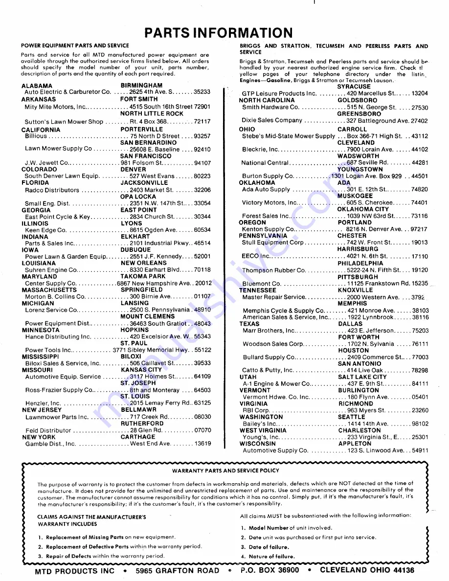 MTD 130-760A Owner'S Manual Download Page 41