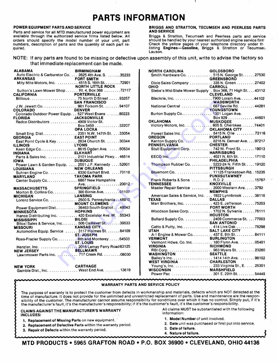 MTD 131-380A Owner'S Manual Download Page 25