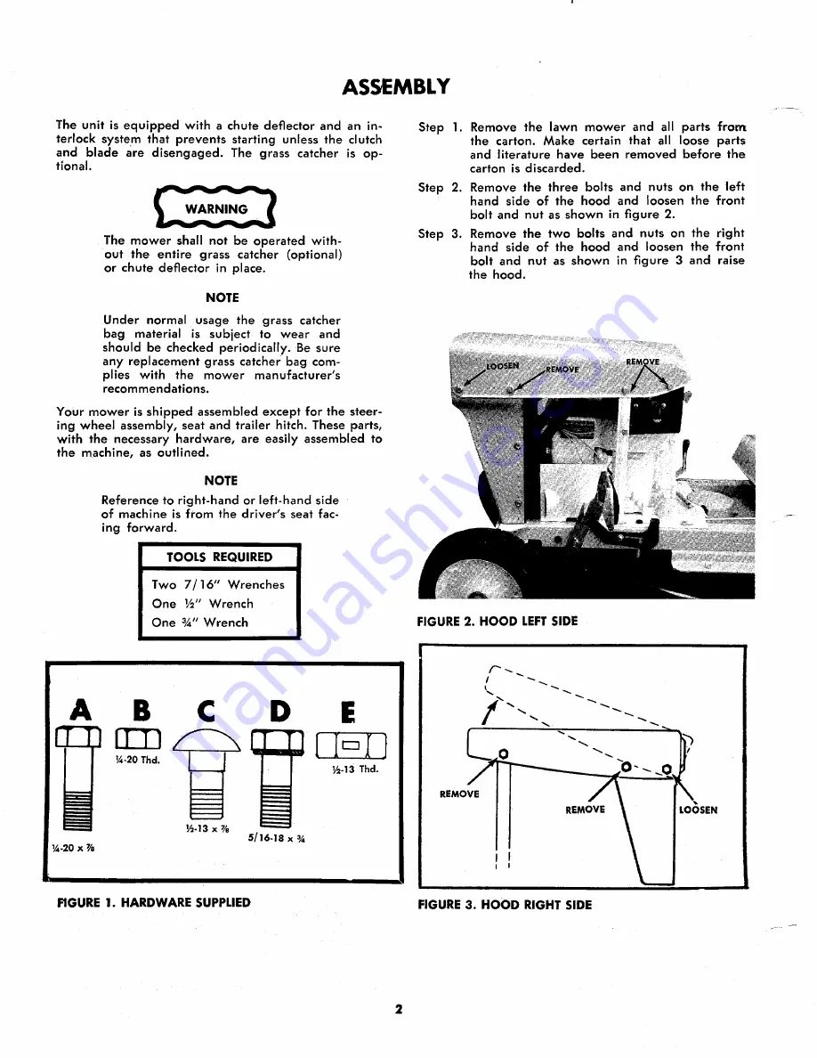 MTD 132-360 Operating/Service Instructions Manual Download Page 2