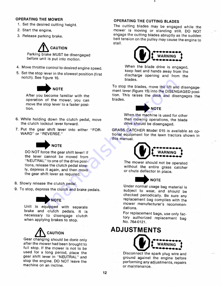 MTD 132-465-300 Owner'S Manual Download Page 12