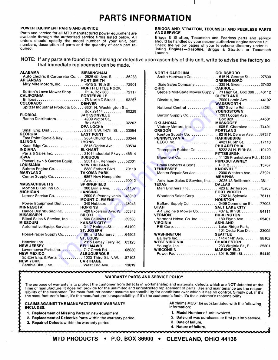 MTD 132-620A Owner'S Manual Download Page 36