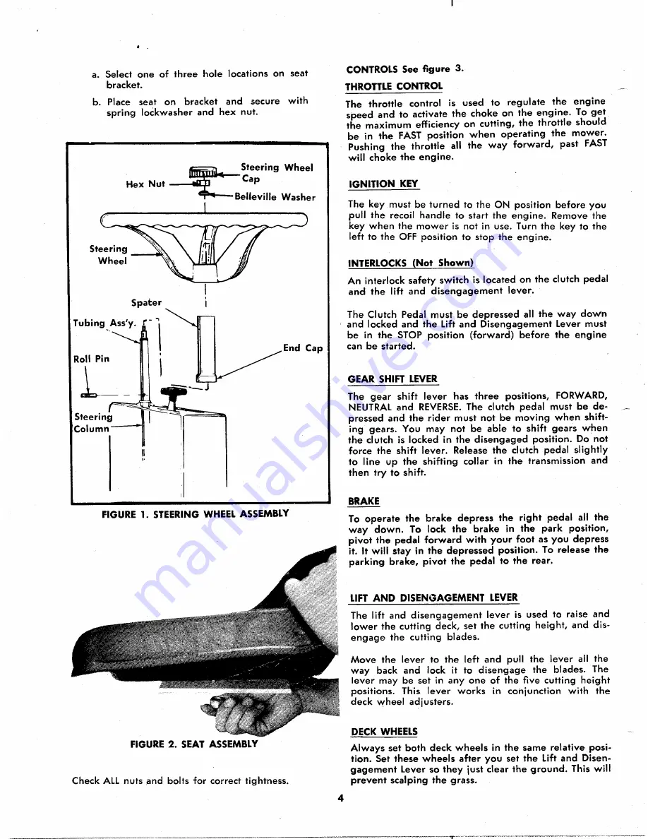 MTD 134-410A Owner'S Operating Service Instruction Manual Download Page 4