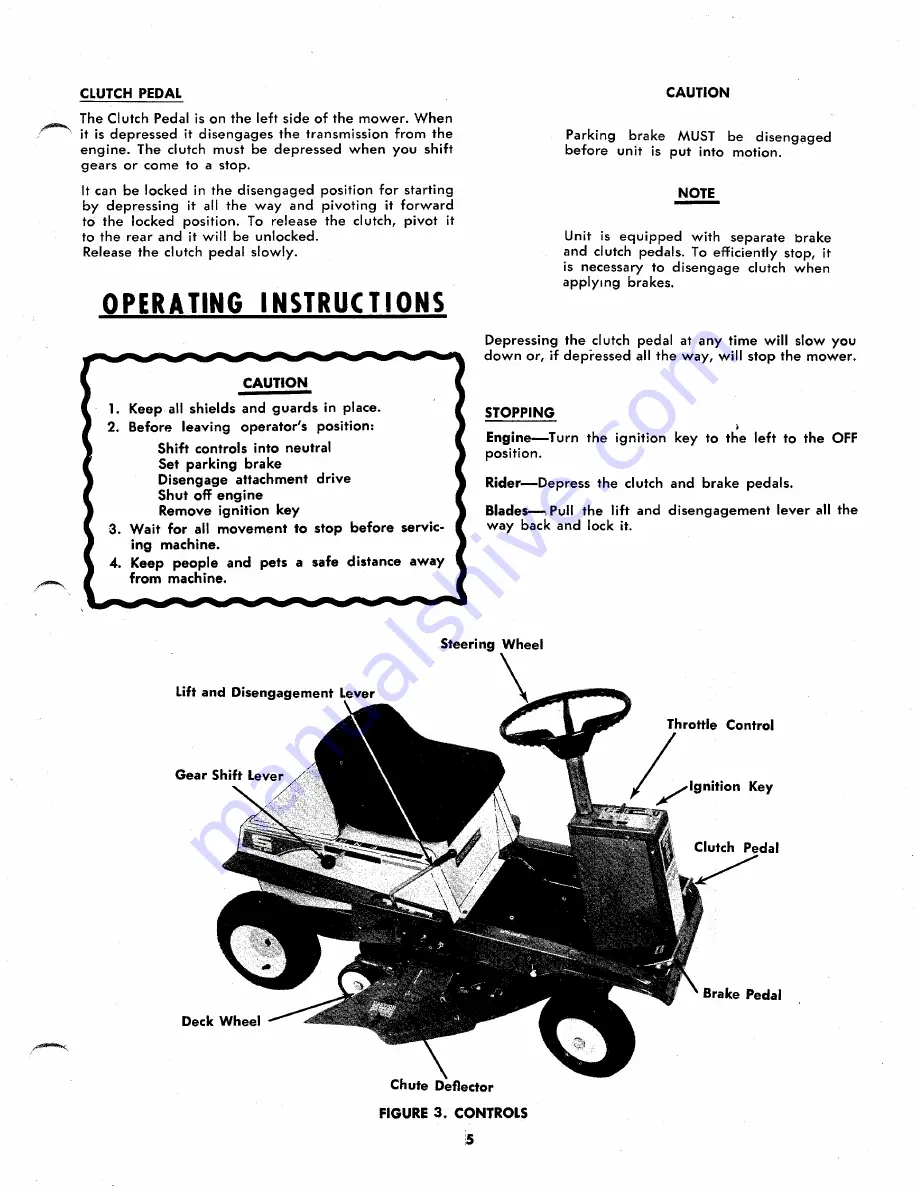 MTD 134-410A Owner'S Operating Service Instruction Manual Download Page 5