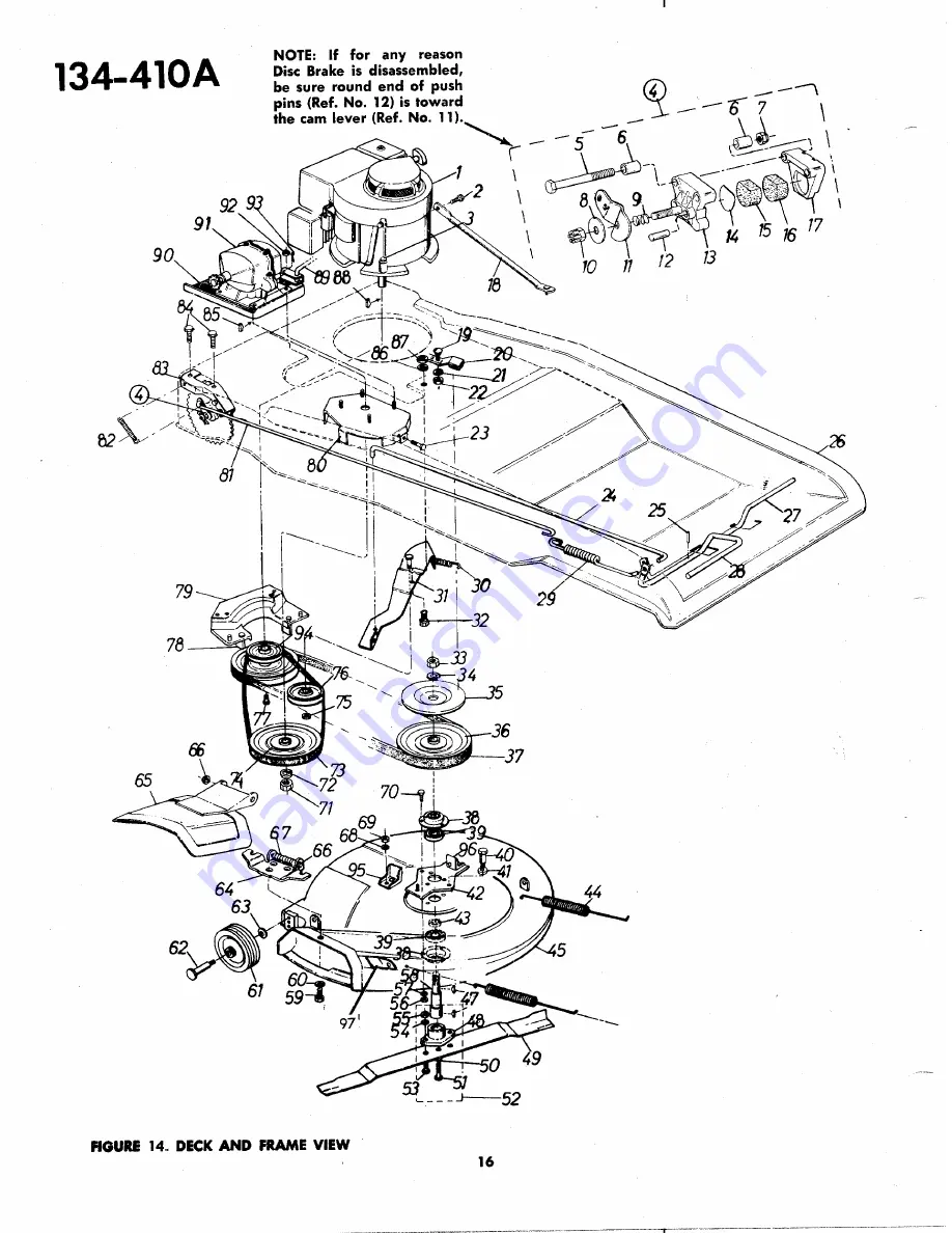 MTD 134-410A Owner'S Operating Service Instruction Manual Download Page 16