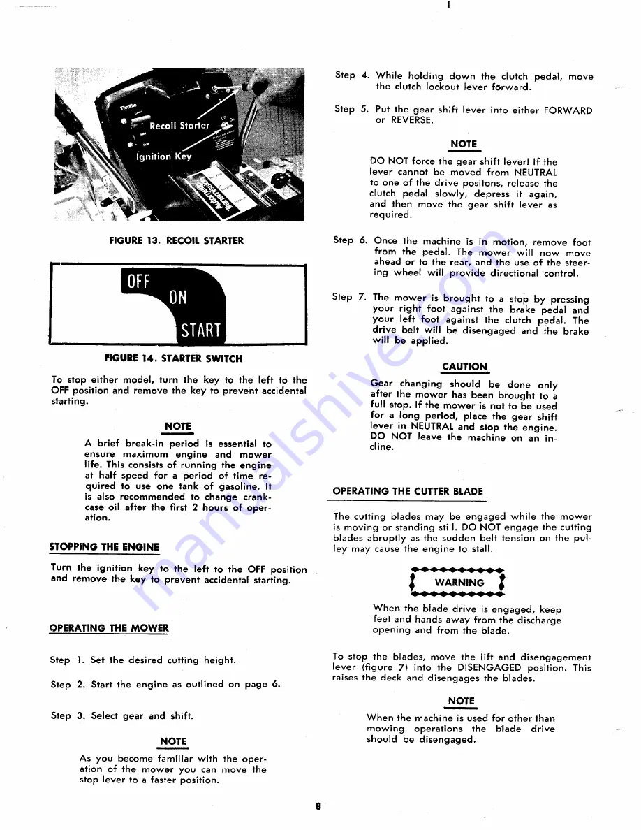 MTD 134-460A Owner'S Operating Service Instruction Manual Download Page 8