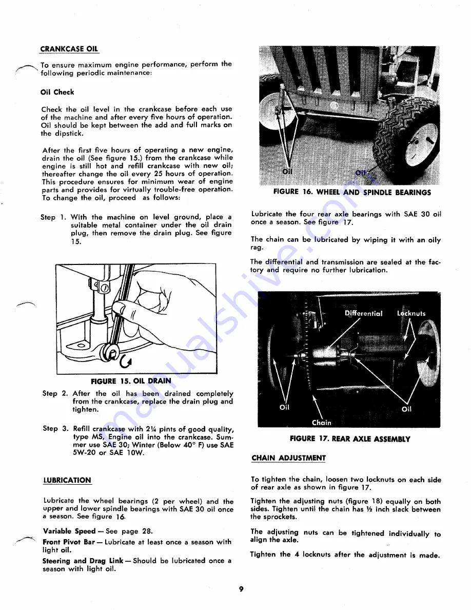 MTD 134-460A Owner'S Operating Service Instruction Manual Download Page 9