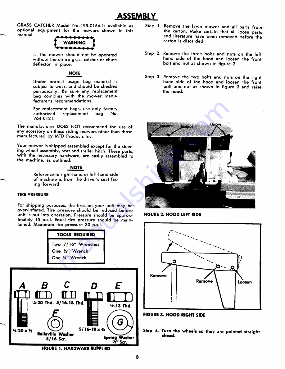 MTD 135-360A Owner'S Operating Service Instruction Manual Download Page 3