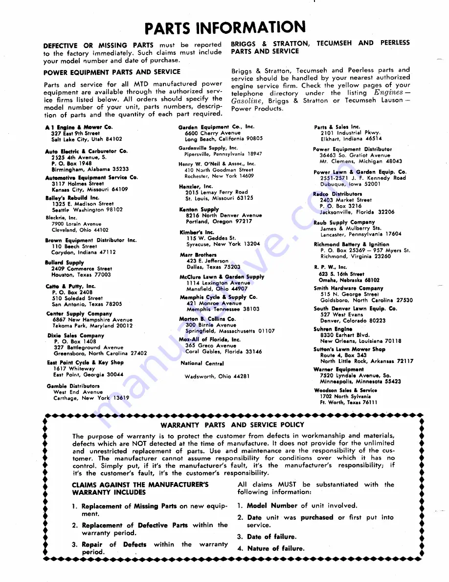 MTD 135-360A Owner'S Operating Service Instruction Manual Download Page 22