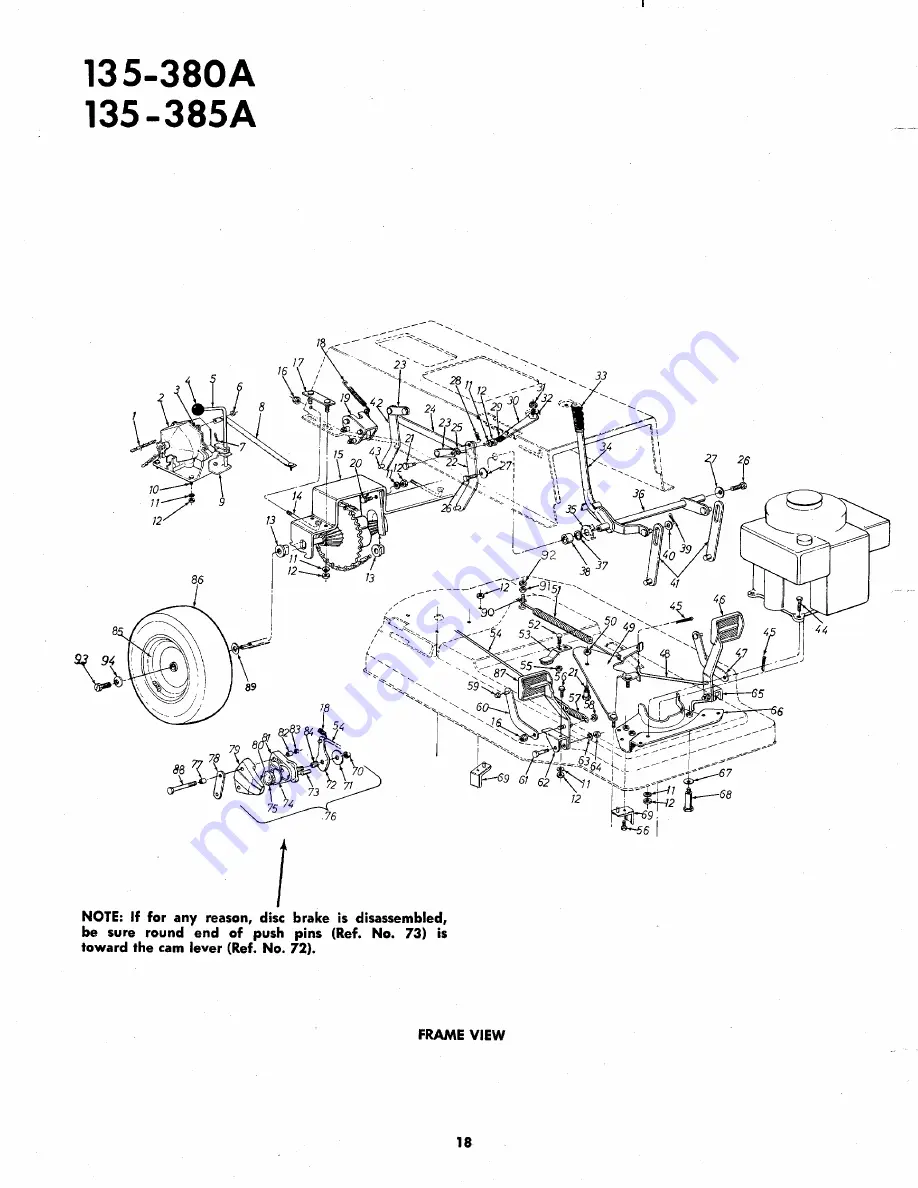 MTD 135-380A Owner'S Operating Service Instruction Manual Download Page 18