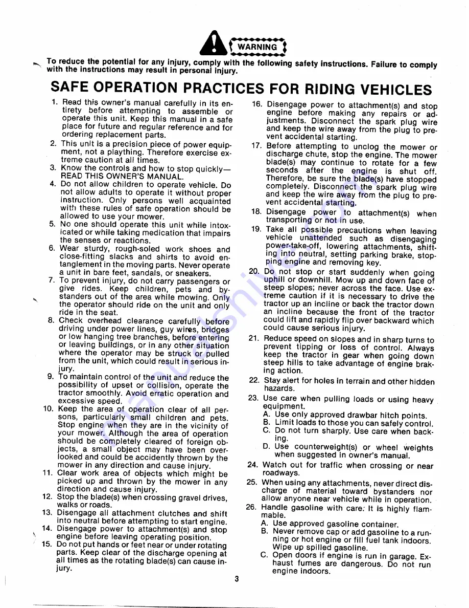 MTD 135-395-000 Owner'S Manual Download Page 3