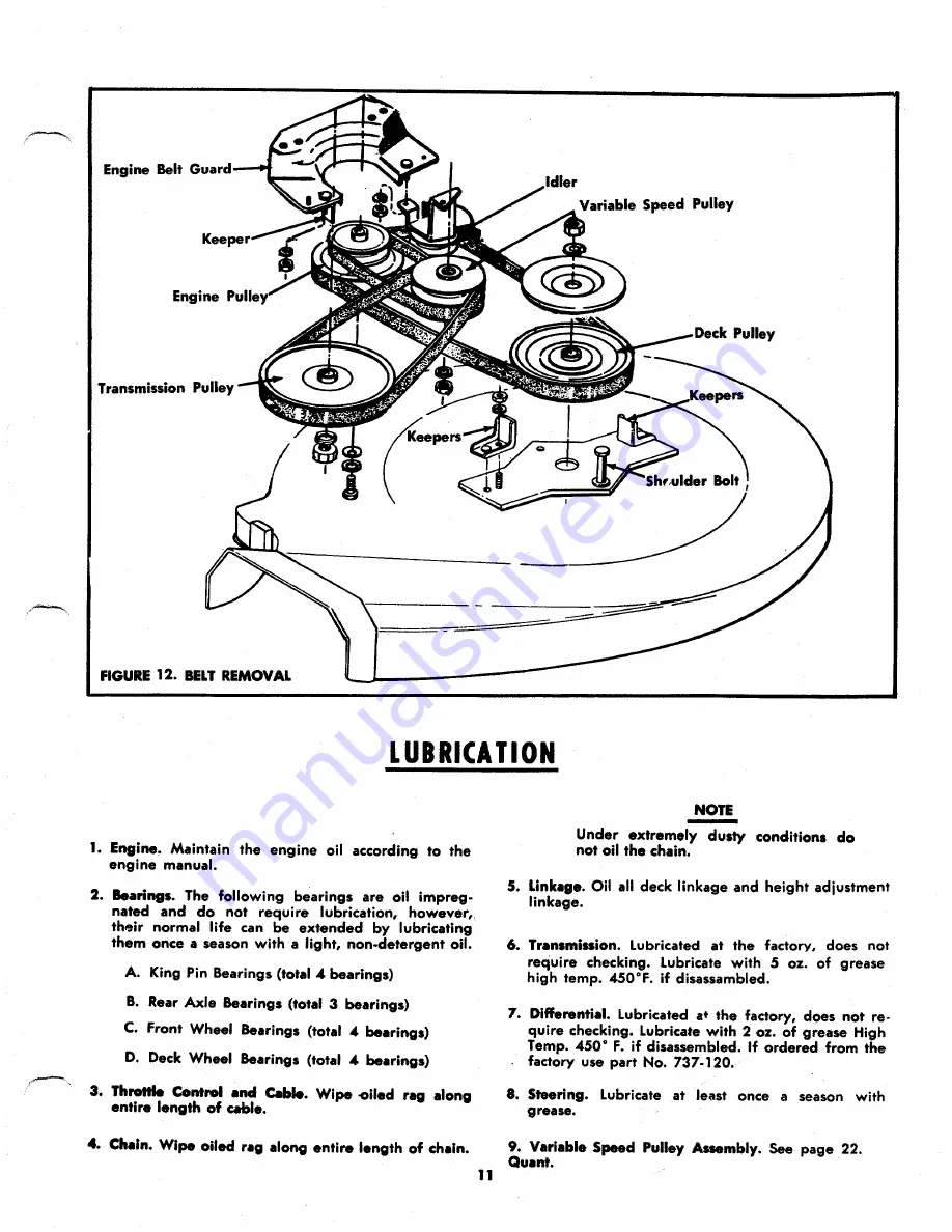 MTD 135-420A Owner'S Operating Service Instruction Manual Download Page 11