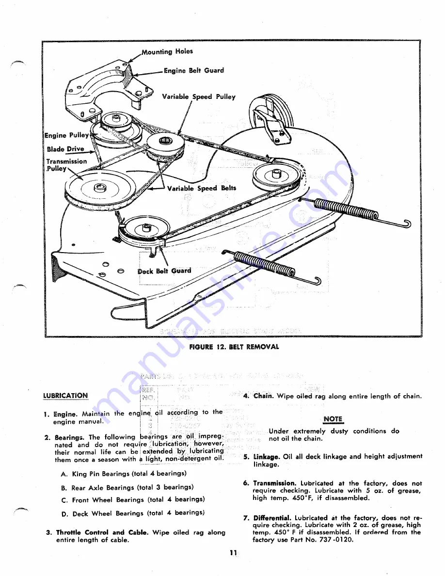 MTD 135-430A Owner'S Operating Service Instruction Manual Download Page 11