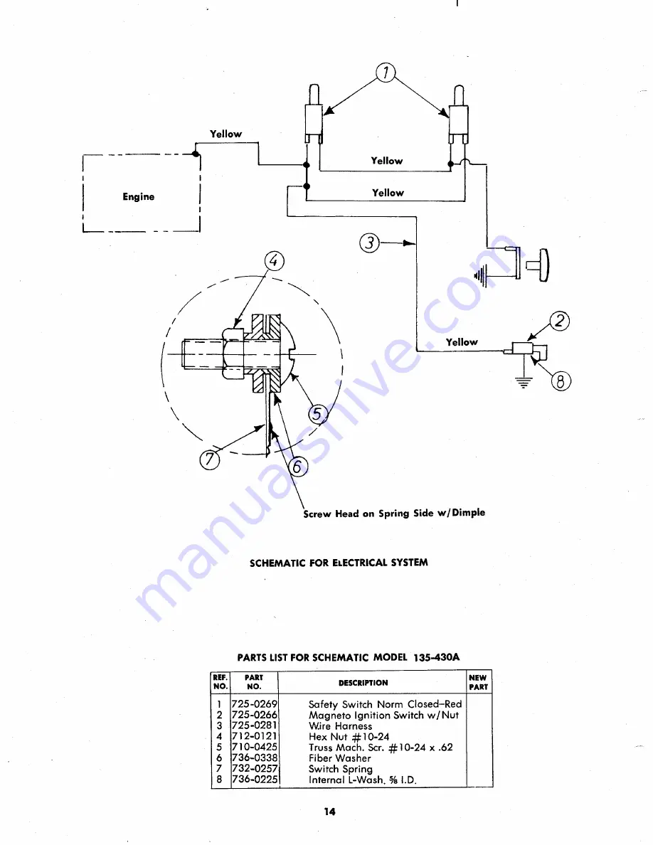 MTD 135-430A Owner'S Operating Service Instruction Manual Download Page 14