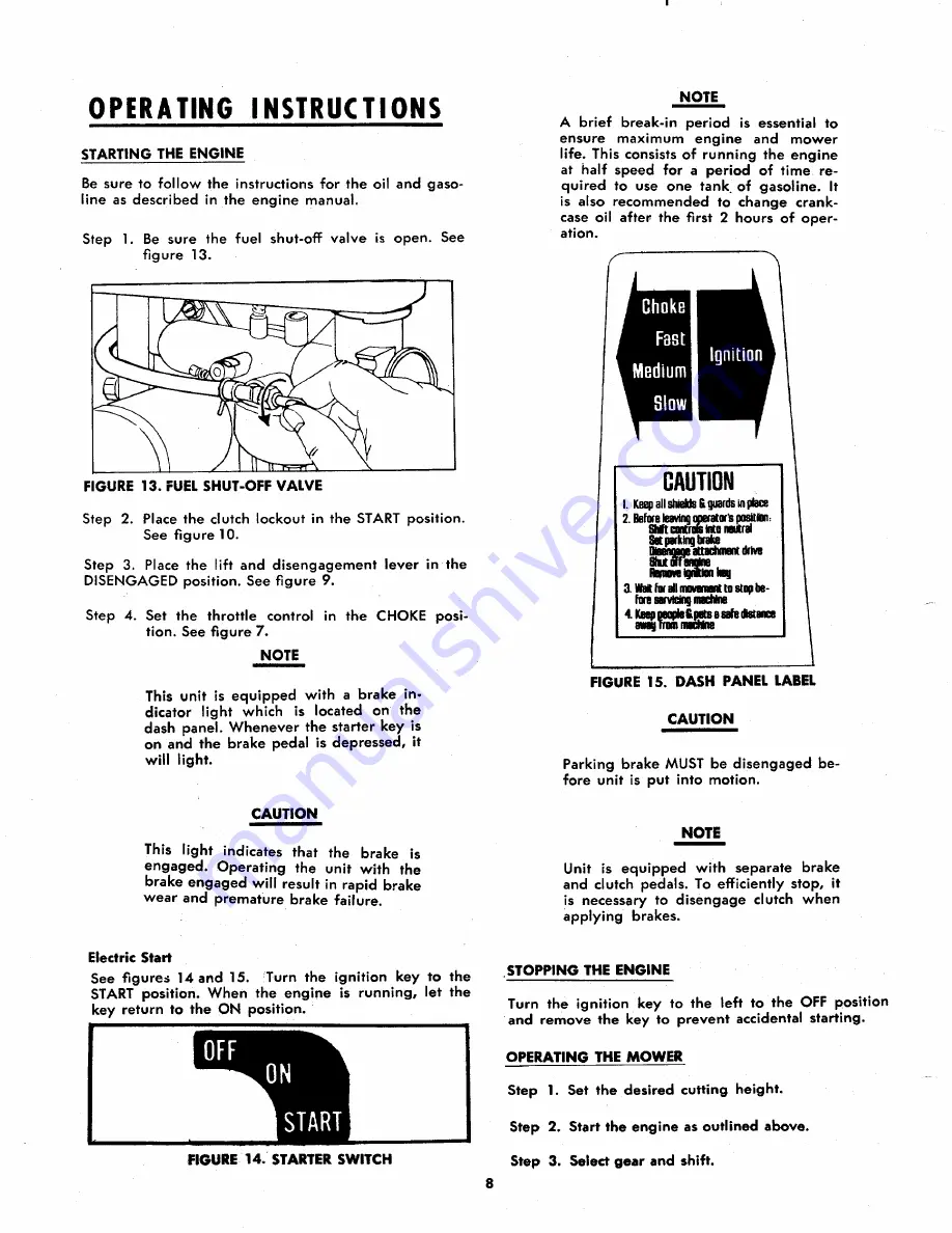 MTD 135-495A Owner'S Operating Service Instruction Manual Download Page 8