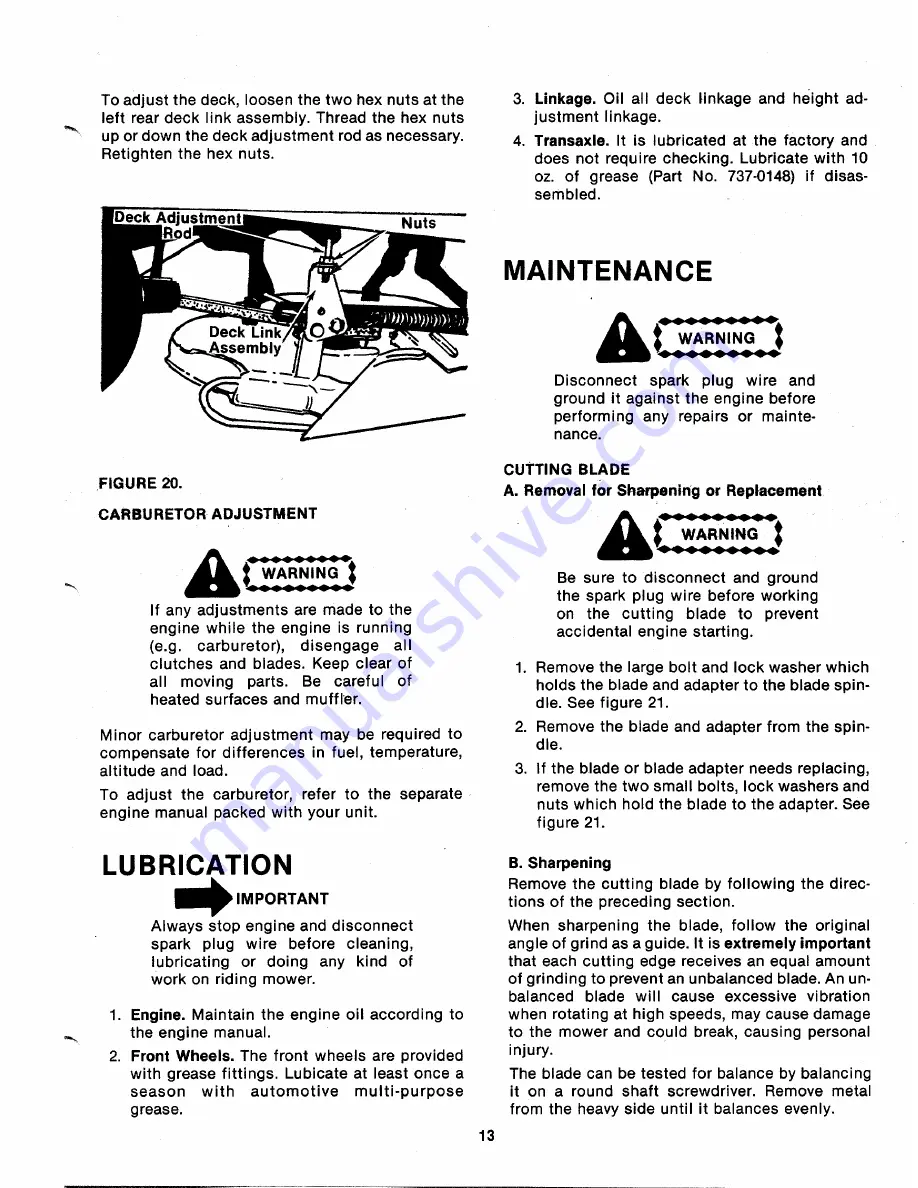 MTD 135-500-000 Owner'S Manual Download Page 13