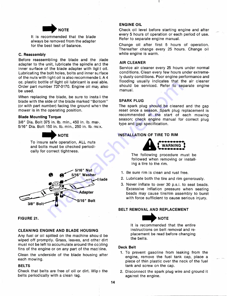 MTD 135-500-000 Owner'S Manual Download Page 14